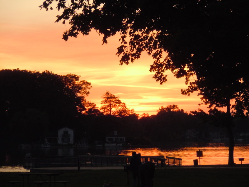 Sunset on Long Lake in Commerce Township MI