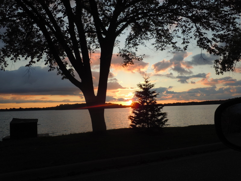 Sunset on Orchard Lake in Orchard Lake